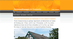 Desktop Screenshot of fewo-landhaus-zinnowitz.de