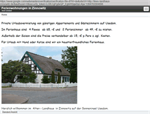 Tablet Screenshot of fewo-landhaus-zinnowitz.de